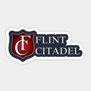 Flint Citadel Apparel (White Lettering) Sticker